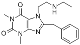 CAS#: 80296-67-9, 7-(2-(Ethylamino)ethyl)-3,7-dihydro-1,3-dimethyl-8-(phenylmethyl)-1H-purine-2,6-dione