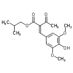 CAS 登录号：803745-54-2， 异丁基(2E)-2-(4-羟基-3,5-二甲氧基苄亚基)-3-氧代丁酸酯