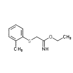 CAS 登录号：806635-91-6， 乙基2-[(2-甲基苯基)硫基]乙亚氨酸酯