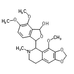 CAS#: 80666-03-1, 6,7-Dimethoxy-3-(4-methoxy-6-methyl-5,6,7,8-tetrahydro[1,3]dioxolo[4,5-g]isoquinolin-5-yl)-1,3-dihydro-2-benzofuran-1-ol