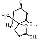 CAS 登录号：80722-28-7， 2,6,10,10-四甲基-1-氧杂螺[4.5]癸-2,6-二烯-8-酮