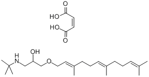 CAS#: 80762-85-2, (E,E)-1-((1,1-Dimethylethyl)Amino)-3-((3,7,11-Trimethyl-2,6,10-Dodecatrienyl)Oxy)-2-Propanol (Z)-2-Butenedioate (1:1)