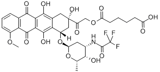 CAS#: 80787-29-7, N-Trifluoroacetyladriamycin-14-O-Hemiadipate