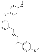 CAS 登录号:80853-78-7, 1-(4-甲氧基苯氧基)-3-((2-(4-(甲硫基)苯基)-2-甲基丙氧基)甲基)-苯