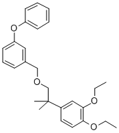 CAS 登录号:80853-95-8, 1-((2-(3,4-二乙氧基苯基)-2-甲基丙氧基)甲基)-3-苯氧基苯