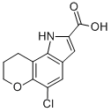CAS 登录号:81257-91-2, 1,7,8,9-四氢-5-氯吡喃并(2,3-g)吲哚-2-羧酸