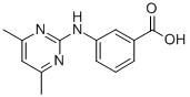 CAS 登录号：81261-77-0， 3-[(4,6-二甲基嘧啶-2-基)氨基]苯甲酸