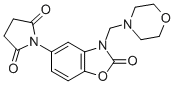 CAS 登录号：81282-54-4， 1-(2,3-二氢-3-(4-吗啉基甲基)-2-氧代-5-苯并恶唑基)-2,5-吡咯烷二酮