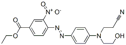 CAS 登录号：81367-79-5， 4-[[4-[(2-氰基乙基)(2-羟基乙基)氨基]苯基]偶氮]-3-硝基苯甲酸乙酯
