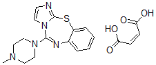 CAS 登录号:81382-52-7, 5-(4-甲基-1-哌嗪基)-咪唑并(2,1-b)(1,3,5)苯并硫杂二氮杂卓 (Z)-2-丁烯二酸盐 (1:1)