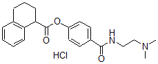 CAS#: 81460-15-3, 4-(2-(Dimethylamino)ethylaminocarbonyl)phenyl 1,2,3,4-tetrahydro-1-naphthoate hydrochloride