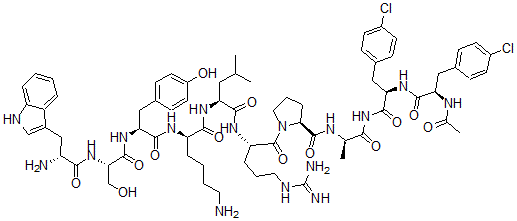 CAS#: 81608-50-6, Ac(4-Cl-Phe(1,2)-Trp(3)-Tyr(5)-Lys(6)-Ala(10))-Gnrh