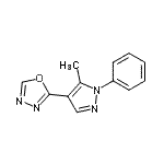 CAS#: 816429-54-6, 2-(5-Methyl-1-phenyl-1H-pyrazol-4-yl)-1,3,4-oxadiazole