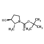 CAS#: 817554-87-3, 2-Methyl-2-propanyl (2R,3S)-3-hydroxy-2-methyl-1-pyrrolidinecarboxylate