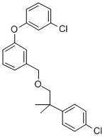 CAS 登录号:81762-05-2, 1-((2-(4-氯苯基)-2-甲基丙氧基)甲基)-3-(3-氯苯氧基)苯