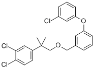 CAS 登录号:81762-06-3, 1-(3-氯苯氧基)-3-((2-(3,4-二氯苯基)-2-甲基丙氧基)甲基)-苯