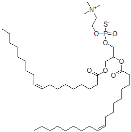 CAS 登录号:81844-74-8, (Z,Z)-4-羟基-N,N,N-三甲基-10-氧代-7-((1-氧代-9-十八碳烯基)氧基)-3,5,9-三氧杂-4-磷杂二十七碳-18-烯-1-铵氢氧化物内盐 4-硫化物
