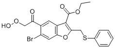 CAS#: 82039-79-0, 6-Bromo-5-(Carboxymethoxy)-2-((Phenylthio )Methyl)-3-Benzofurancarboxylic Acid 3-Ethyl Ester