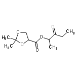CAS#: 823813-81-6, 3-Oxo-2-pentanyl 2,2-dimethyl-1,3-dioxolane-4-carboxylate