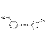 CAS#: 824389-44-8, 3-Methoxy-5-[(4-methyl-1,3-thiazol-2-yl)ethynyl]pyridine