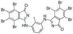 CAS 登录号：82457-14-5， 3,3'-[(2-甲基-1,3-亚苯基)二亚胺]二[4,5,6,7-四溴-1H-异吲哚-1-酮]