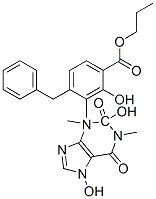 CAS 登录号：82502-10-1， 4-苄基羟基苯甲酸 2-羟基-3-(茶碱-7-醇)丙基酯