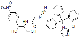 CAS#: 82571-54-8, (R-(R*,R*))-2-Azido-N-(2-Hydroxy-1-(Hydroxymethyl)-2-(4-Nitrophenyl)Ethyl)-Acetamide Mixt. With 1-((2-Chlorophenyl)Diphenylmethyl)-1H-Imidazole