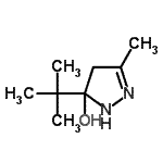 CAS#: 82755-28-0, 3-Methyl-5-(2-methyl-2-propanyl)-4,5-dihydro-1H-pyrazol-5-ol