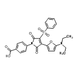 CAS#: 827609-74-5, 4-{3-[5-(Diethylamino)-2-furyl]-2,5-dioxo-4-(phenylsulfonyl)-2,5-dihydro-1H-pyrrol-1-yl}benzoic acid