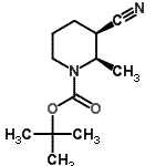 CAS#: 828300-48-7, 2-Methyl-2-propanyl (2R,3R)-3-cyano-2-methyl-1-piperidinecarboxylate