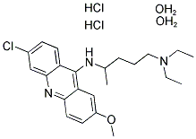 CAS 登录号：83-89-6， 奎纳克林二盐酸盐二水合物