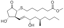 CAS#: 83058-69-9, Methyl 6-((-3-hydroxy-2-(3-hydroxy-5-methyl-1-nonenyl)-5-oxocyclopentyl)thio)hexanoate