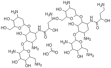 CAS#: 83071-96-9, 1-N-((S)-4-Amino-2-Hydroxybutyryl)-2''-Deoxykanamycin B