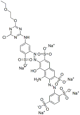 CAS#: 83137-14-8, Pentasodium 4-Amino-6-[[5-[[4-Chloro-6-(2-Ethoxyethoxy)-1,3,5-Triazin-2-Yl]Amino]-2-Sulphonatophenyl]Azo]-3-[(2,5-Disulphonatophenyl)Azo]-5-Hydroxynaphthalene-2,7-Disulphonate