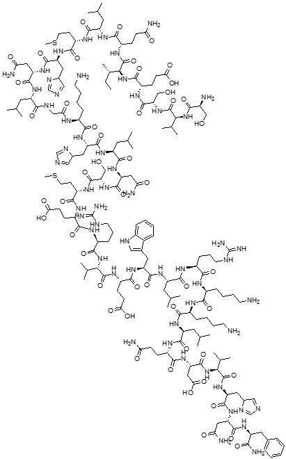 CAS 登录号：83139-29-1， H-丝氨酰-缬氨酰-丝氨酰-谷氨酰-异亮氨酰-谷氨酰胺酰-亮氨酰-蛋氨酰-组氨酰-天冬氨酰胺酰-亮氨酰-甘氨酰-赖氨酰-组氨酰-亮氨酰-天冬氨酰胺酰-丝氨酰-蛋氨酰-谷氨酰-精氨酰-缬氨酰-谷氨酰-色氨酰-亮氨酰-精氨酰-赖氨酰-赖氨酰-亮氨酰-谷氨酰胺酰-天冬氨酰-缬氨酰-组氨酰-天冬氨酰胺酰-苯丙氨酰胺