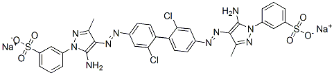 CAS#: 83249-37-0, 3,3'-[(2,2'-Dichloro[1,1'-Biphenyl]-4,4'-Diyl)Bis[Azo(5-Amino-3-Methyl-1H-Pyrazole-4,1-Diyl)]]Bis-Benzenesulfonic Acid Disodium Salt