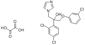 CAS 登录号:83337-98-8, alpha-((3-氯苯氧基)甲基)-alpha-(2,4-二氯苯基)-1H-咪唑-1-乙醇草酸盐