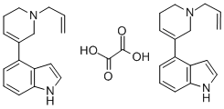 CAS 登录号：83363-39-7， 4-(1-(2-丙烯基)-1,2,5,6-四氢吡啶-3-基)-1H-吲哚草酸盐 (2:1)