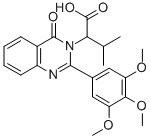 CAS 登录号:83408-91-7, alpha-(1-甲基乙基)-4-氧代-2-(3,4,5-三甲氧基苯基)-3(4H)-喹唑啉乙酸