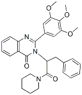 CAS#: 83409-24-9, 3-[1-Oxo-3-Phenyl-1-(1-Piperidyl)Propan-2-Yl]-2-(3,4,5-Trimethoxyphenyl)Quinazolin-4-One