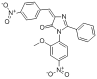CAS#: 83495-06-1, 3,5-Dihydro-3-(2-Methoxy-4-Nitrophenyl)-5-((4-Nitrophenyl)Methylene)-2-Phenyl-4H-Imidazol-4-One