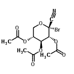 CAS#: 83497-43-2, [(3R,4S,5R,6R)-4,5-diacetoxy-6-bromo-6-cyano-tetrahydropyran-3-yl] acetate