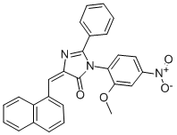 CAS#: 83536-75-8, 3,5-Dihydro-3-(2-Methoxy-4-Nitrophenyl)-5-(Naphthalenylmethylene)-2-Phenyl-4H-Imidazol-4-One