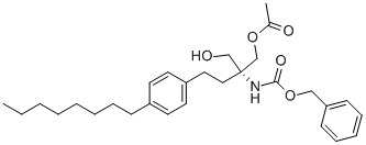 CAS#: 836608-90-3, [(1R)-1-[(Acetyloxy)Methyl]-1-(Hydroxymethyl)-3-(4-Octylphenyl)Propyl] -Carbamic Acid Phenylmethyl Ester