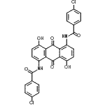 CAS#: 83721-56-6, N,N'-(4,8-Dihydroxy-9,10-dioxo-9,10-dihydroanthracene-1,5-diyl)bis(4-chlorobenzamide)