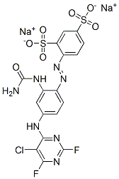 CAS#: 83763-54-6, Sodium 4-[[2-[(Aminocarbonyl)Amino]-4-[(5-Chloro-2,6-Difluoropyrimidin-4-Yl)Amino]Phenyl]Azo]Benzene-1,3-Disulphonate