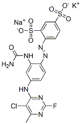 CAS#: 83763-55-7, Potassium Sodium 4-[[2-[(Aminocarbonyl)Amino]-4-[(5-Chloro-2-Fluoro-6-Methyl-4-Pyrimidyl)Amino]Phenyl]Azo]Benzene-1,3-Disulphonate