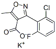 CAS 登录号：83817-49-6， 3-(2-氯-6-氟苯基)-5-甲基异恶唑-4-羧酸钾