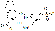 CAS#: 83864-26-0, 3-Hydroxy-4-((2-methyl-4-sulfophenyl)azo)-2-naphthalenecarboxylic acid, manganese(2+) salt (1:1)