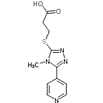 CAS#: 838843-11-1, 3-{[4-Methyl-5-(4-pyridinyl)-4H-1,2,4-triazol-3-yl]sulfanyl}propanoic acid